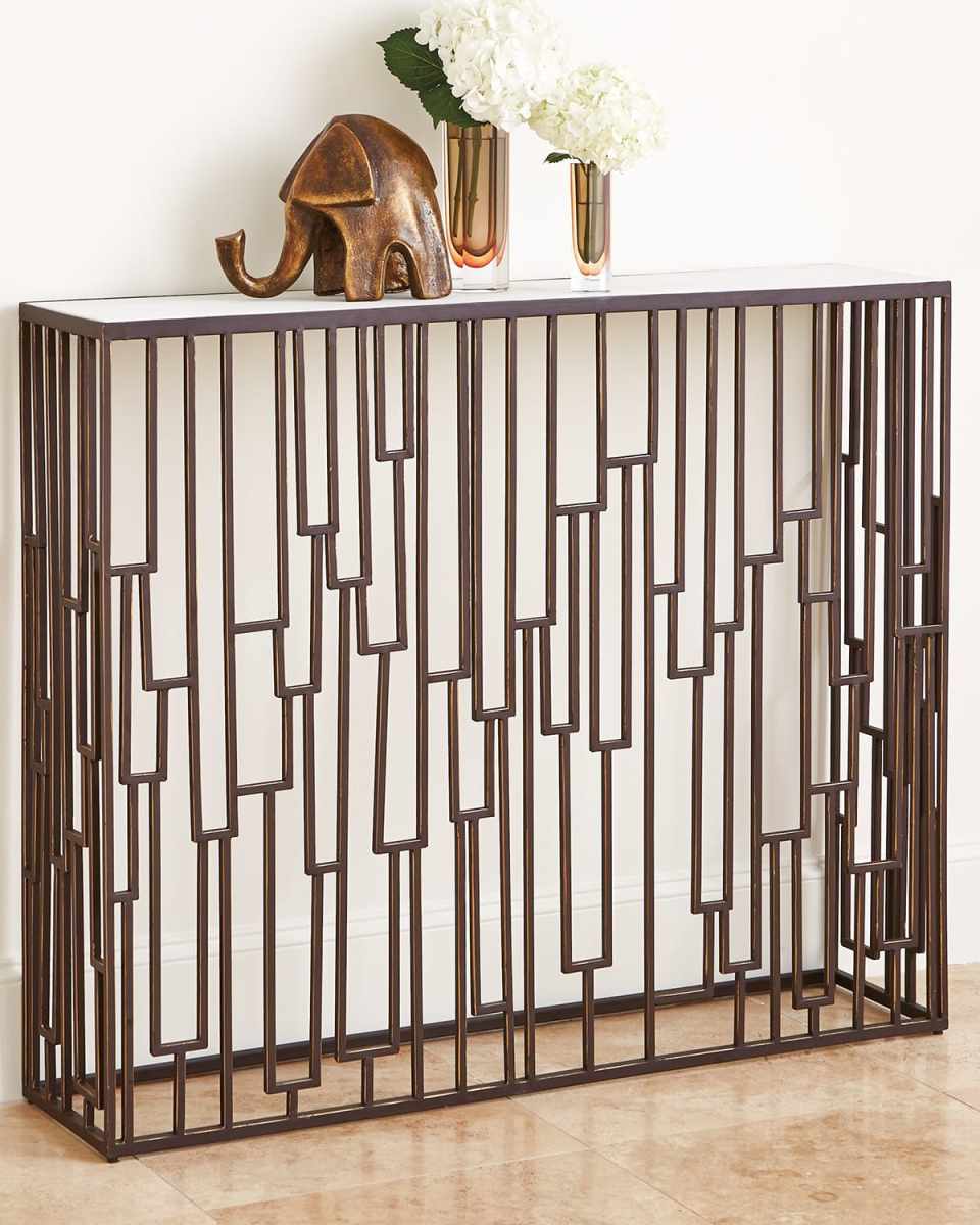 Argento Marble Entry Table