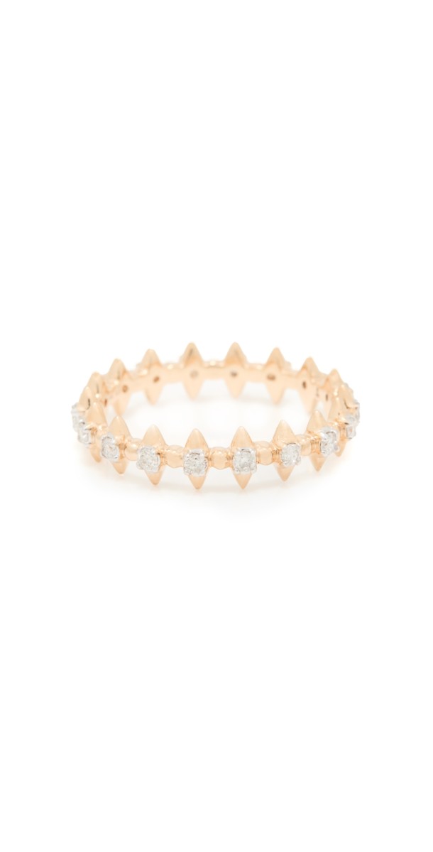 Adina Reyter 14k London Thin Diamond Spike Eternity Ring Gold