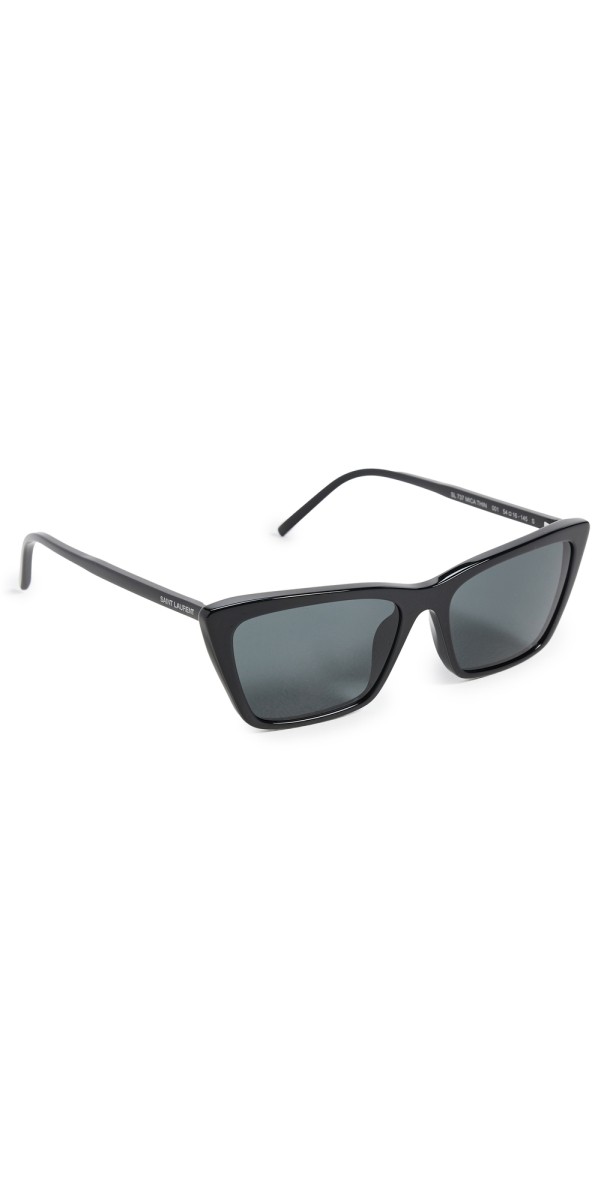 Saint Laurent Sl 737 Mica Thin Sunglasses Black-Black-Black