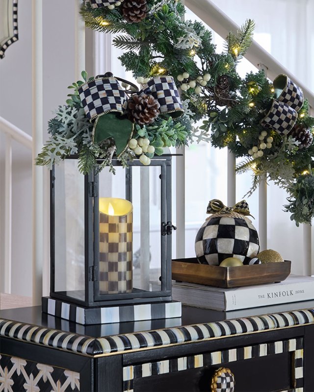 Farmhouse Holiday Lantern Arrangement