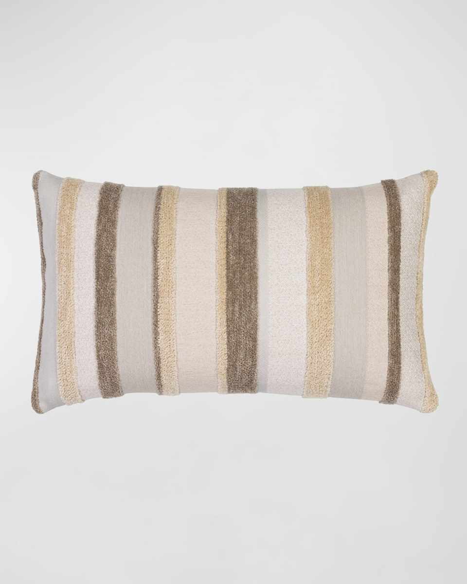Luxe Channel Outdoor Lumbar Pillow, 12" x 20"