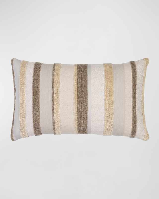 Luxe Channel Outdoor Lumbar Pillow, 12" x 20"