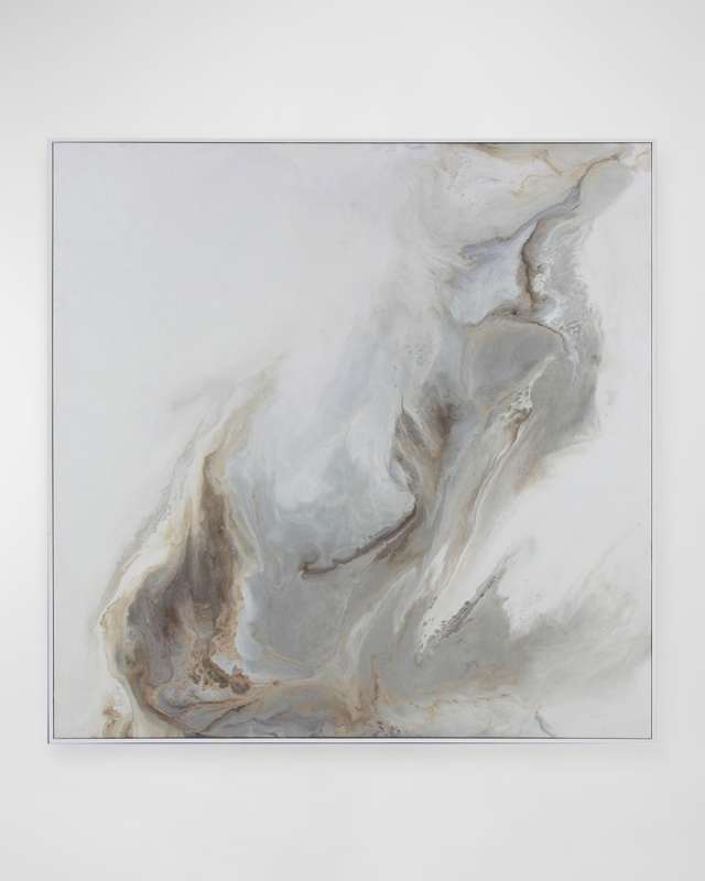 "Neutral Triptych II" Framed Giclee