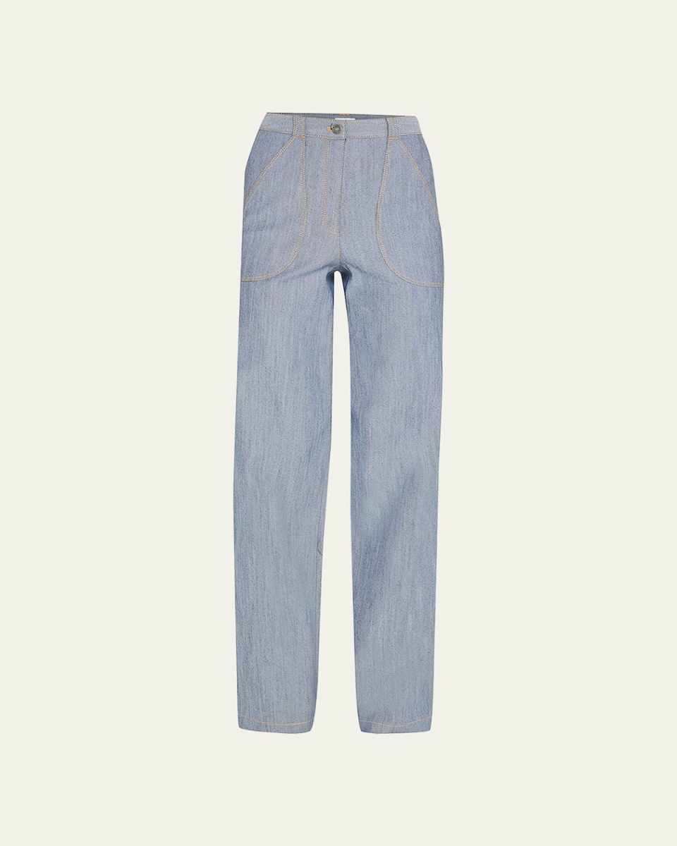 Paco Straight-Leg Denim Pants