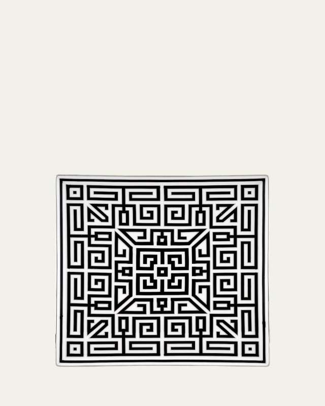 Labirinto Nero Square Plate