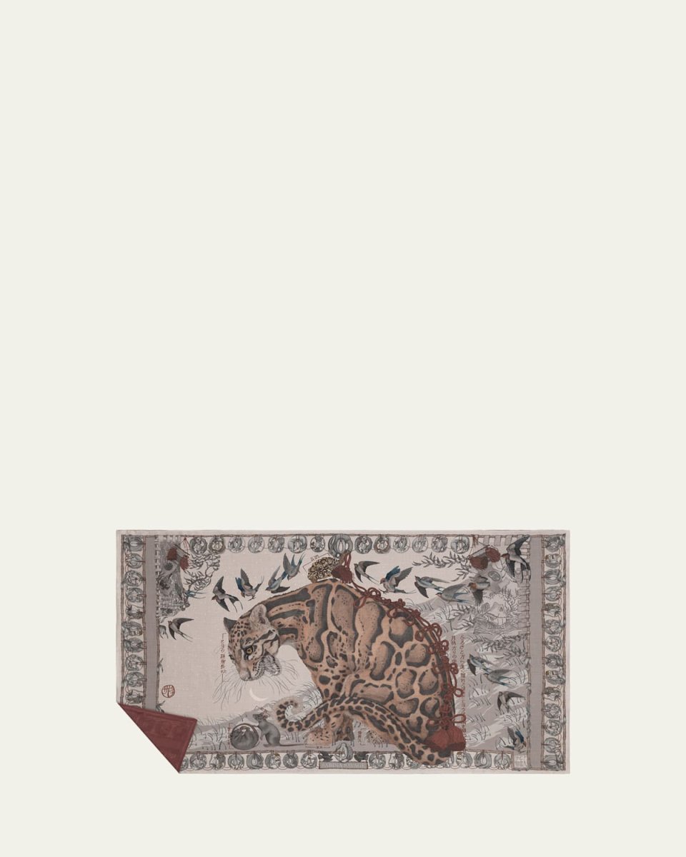 The Lunar Leopard Cashmere-Blend Stole