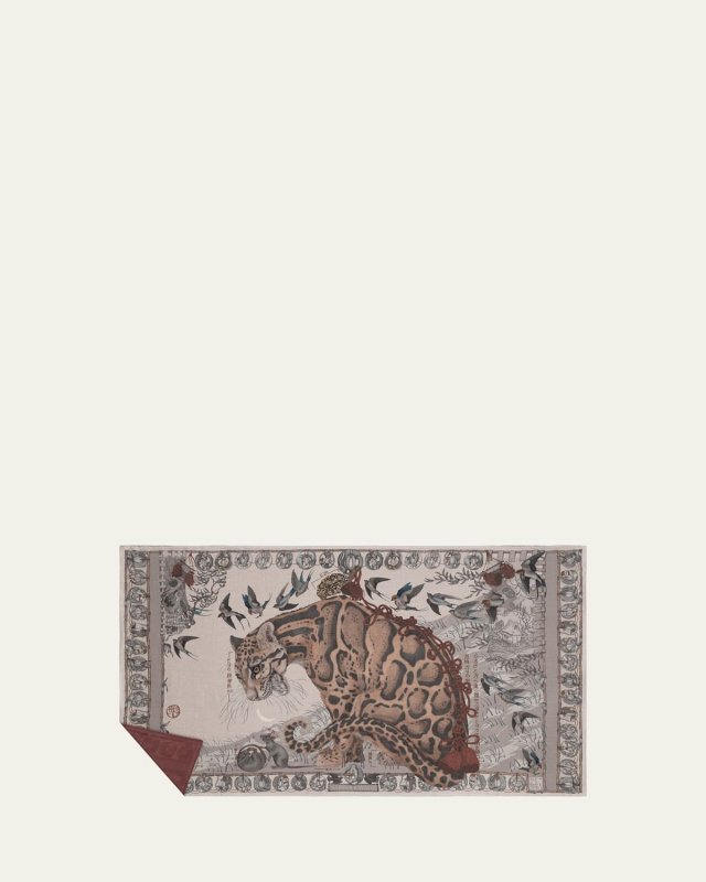 The Lunar Leopard Cashmere-Blend Stole