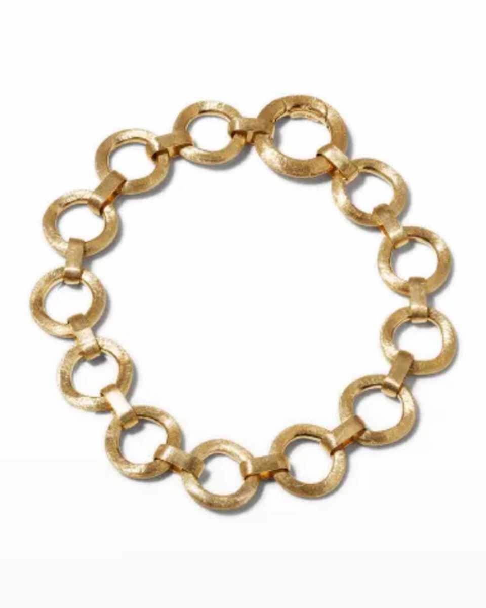18k Jaipur Yellow Gold Flat Link Bracelet