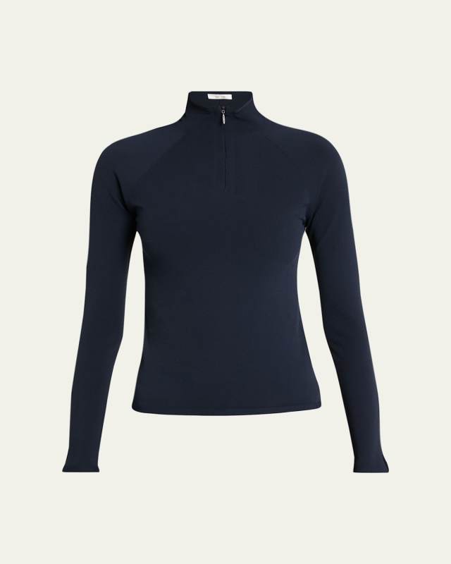 Patti Quarter-Zip Long-Sleeve Top