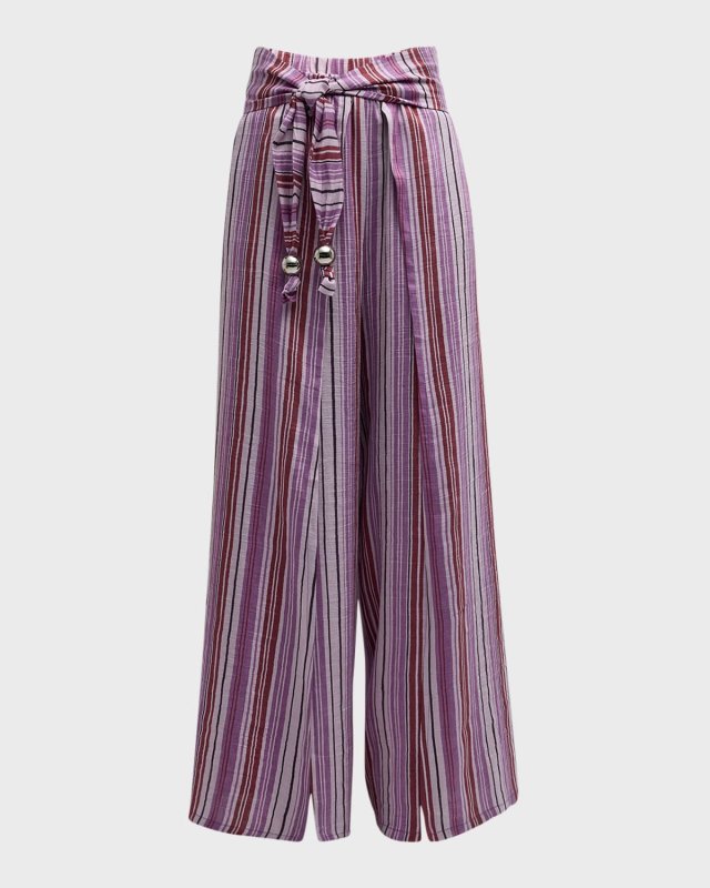 Farah Striped Wrap Pants
