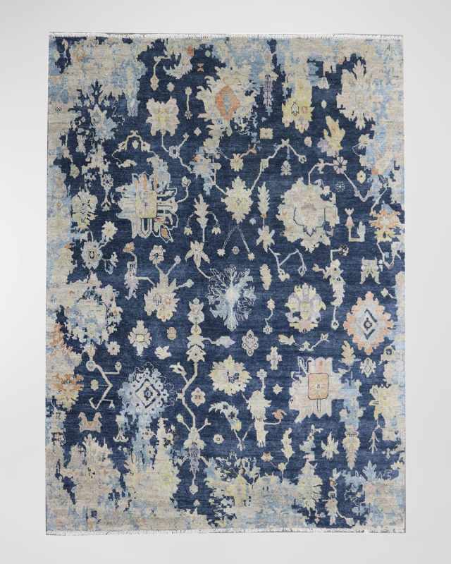 Lawrence Midnight Hand-Knotted Rug, 10' x 14'