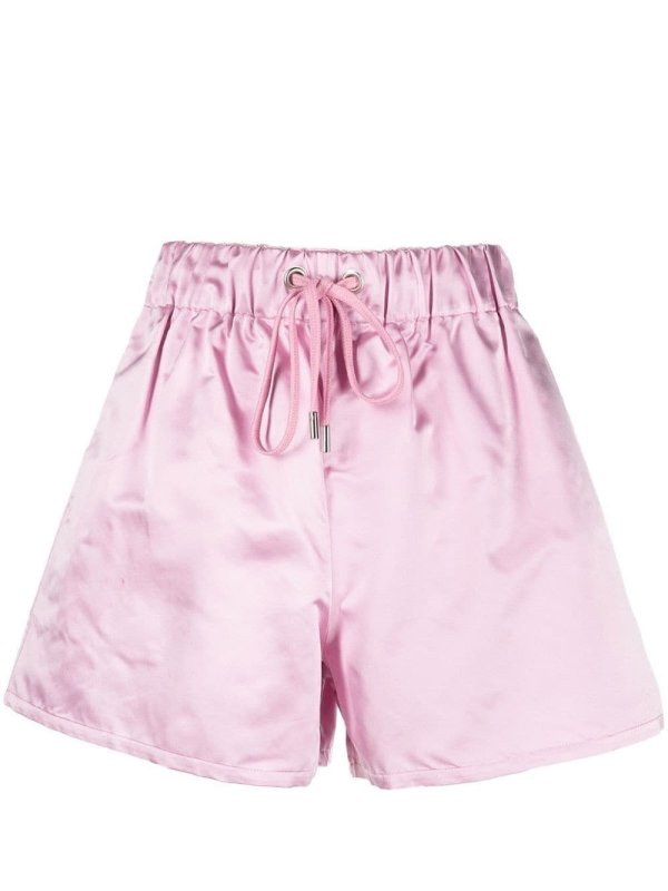 silk A-line shorts