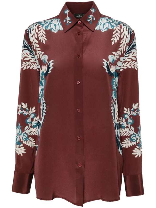 floral-print shirt