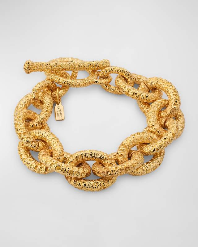 Textured Link Toggle Bracelet