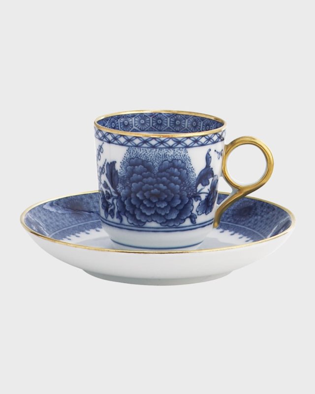 Imperial Blue Demitasse Cup & Saucer Plate
