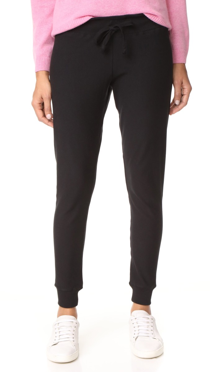 Plush Super Soft Skinny Sweatpants Black