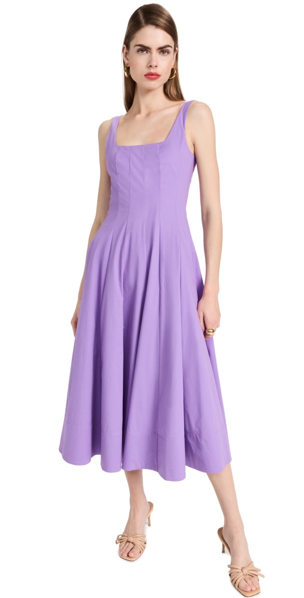 STAUD Wells Dress Amethyst