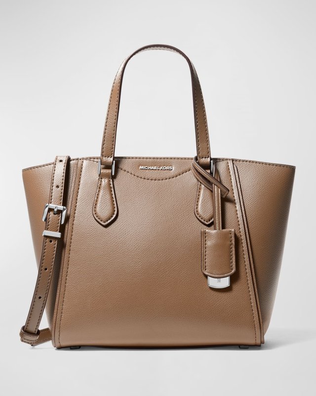 Taryn Grained Leather Crossbody Tote Bag