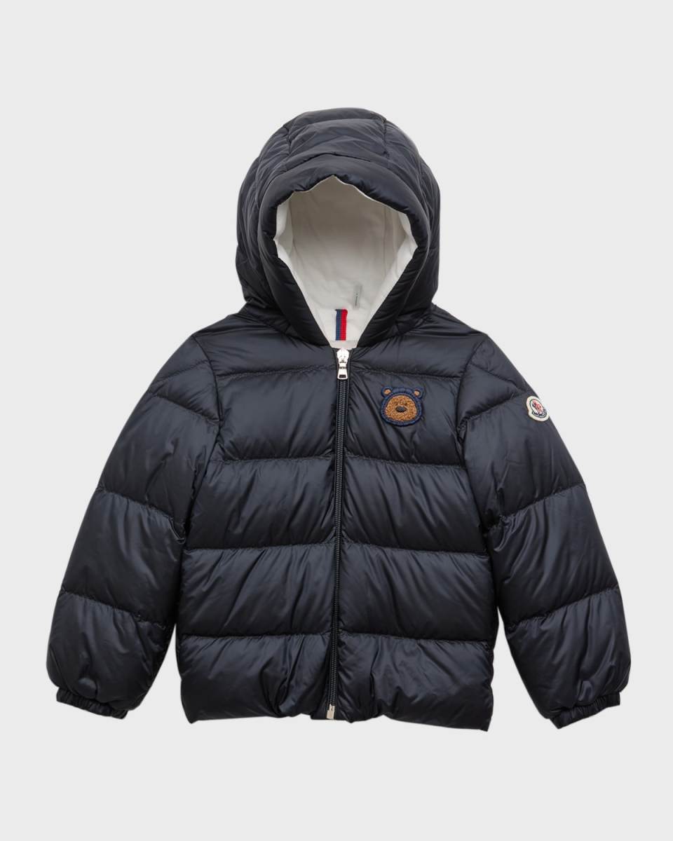 Kid's Odon Bear Patch Puffer Jacket, Size 12M-3