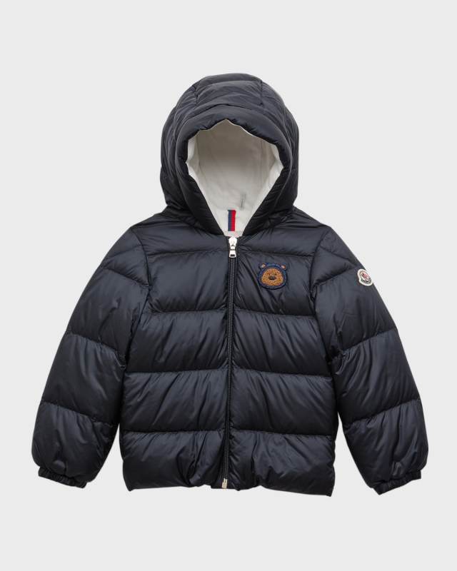 Kid's Odon Bear Patch Puffer Jacket, Size 12M-3