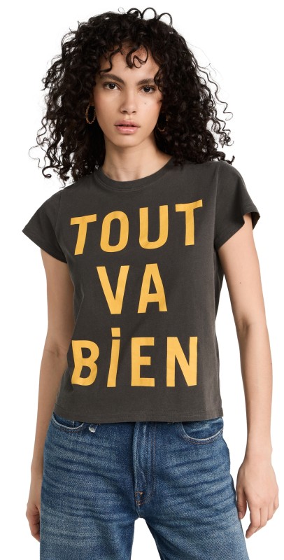 Clare V. Classic Tee Faded Black