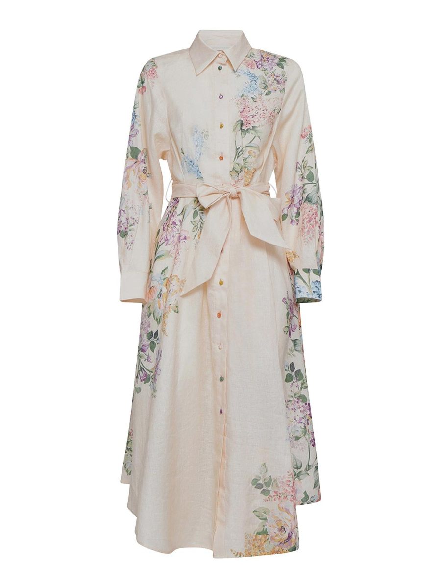 Zimmermann Maxi Robe - Blanc