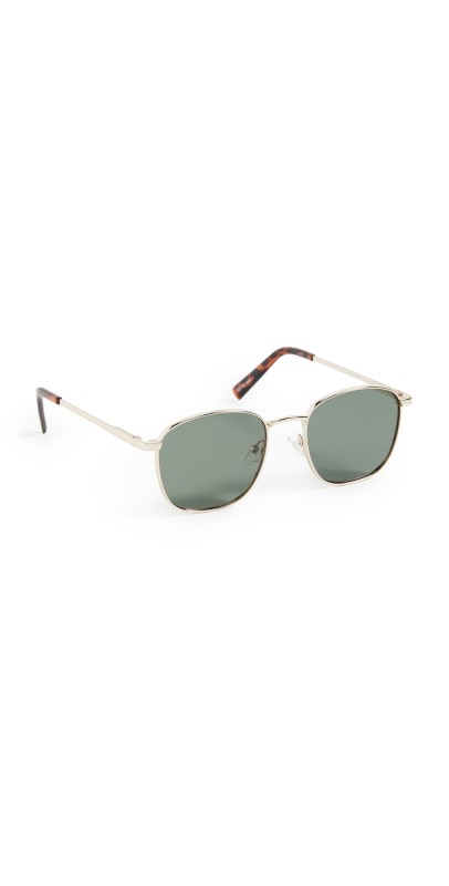 Le Specs Neptune Deux Sunglasses Gold Khaki Mono Polarized