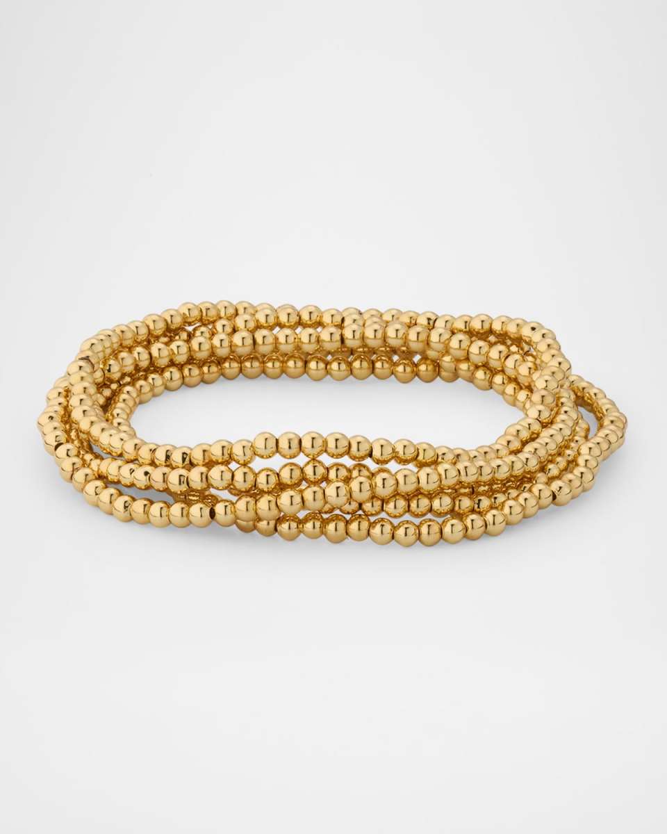 Alternating Pisa Beaded Stretch Bracelets, Set of 3