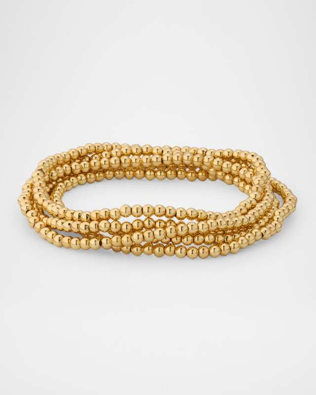 Alternating Pisa Beaded Stretch Bracelets, Set of 3
