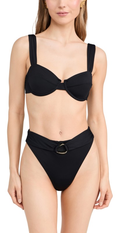 Riot Swim Nour Bikini Top Black