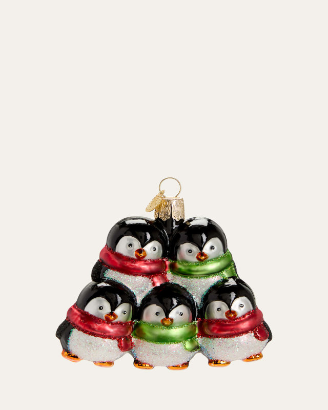 Penguin Family of Five Christmas Ornament