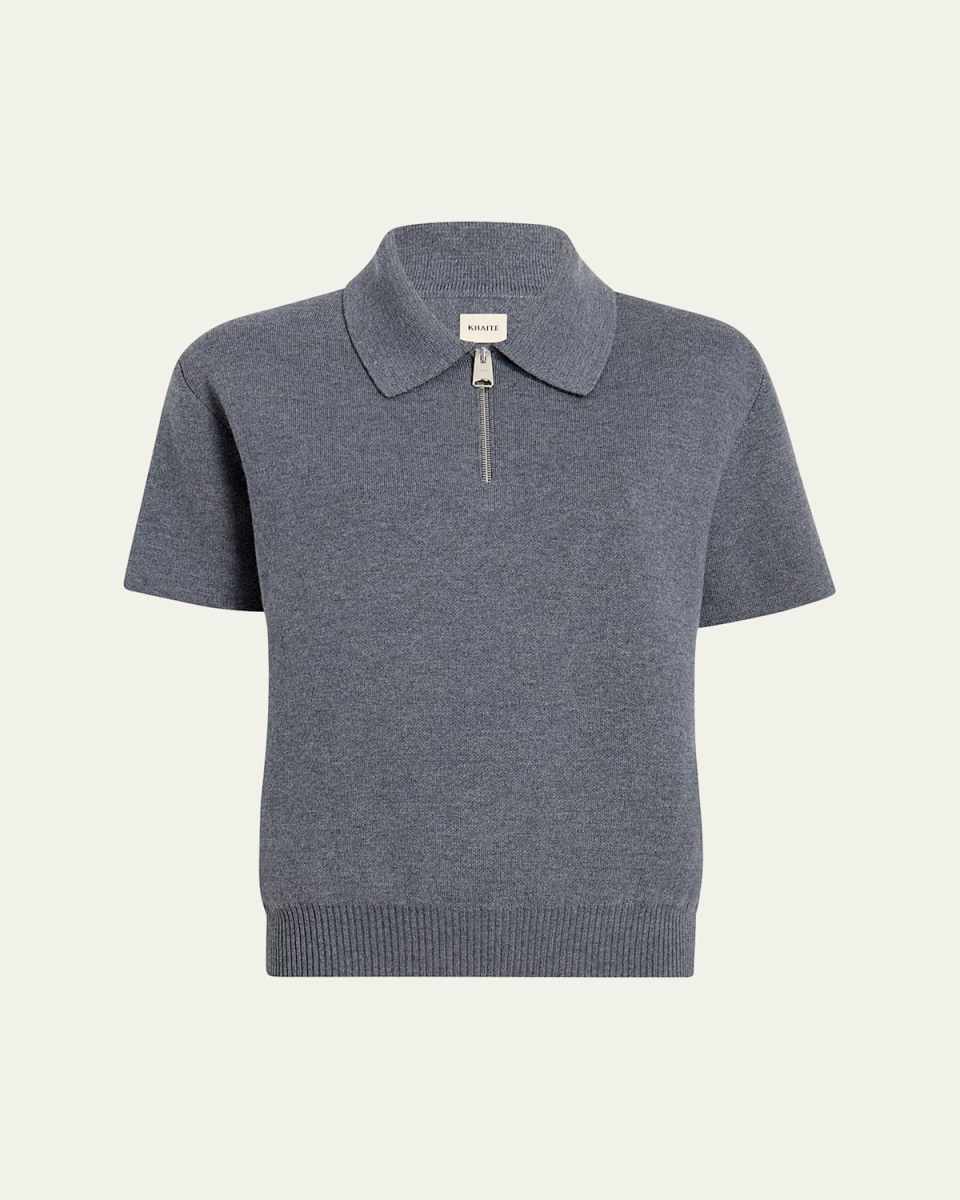 Gulliame Zip-Up Polo Top
