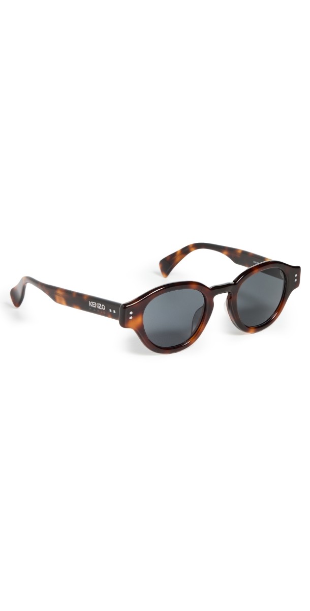 KENZO Classic Round Sunglasses Blonde Havana/Smoke