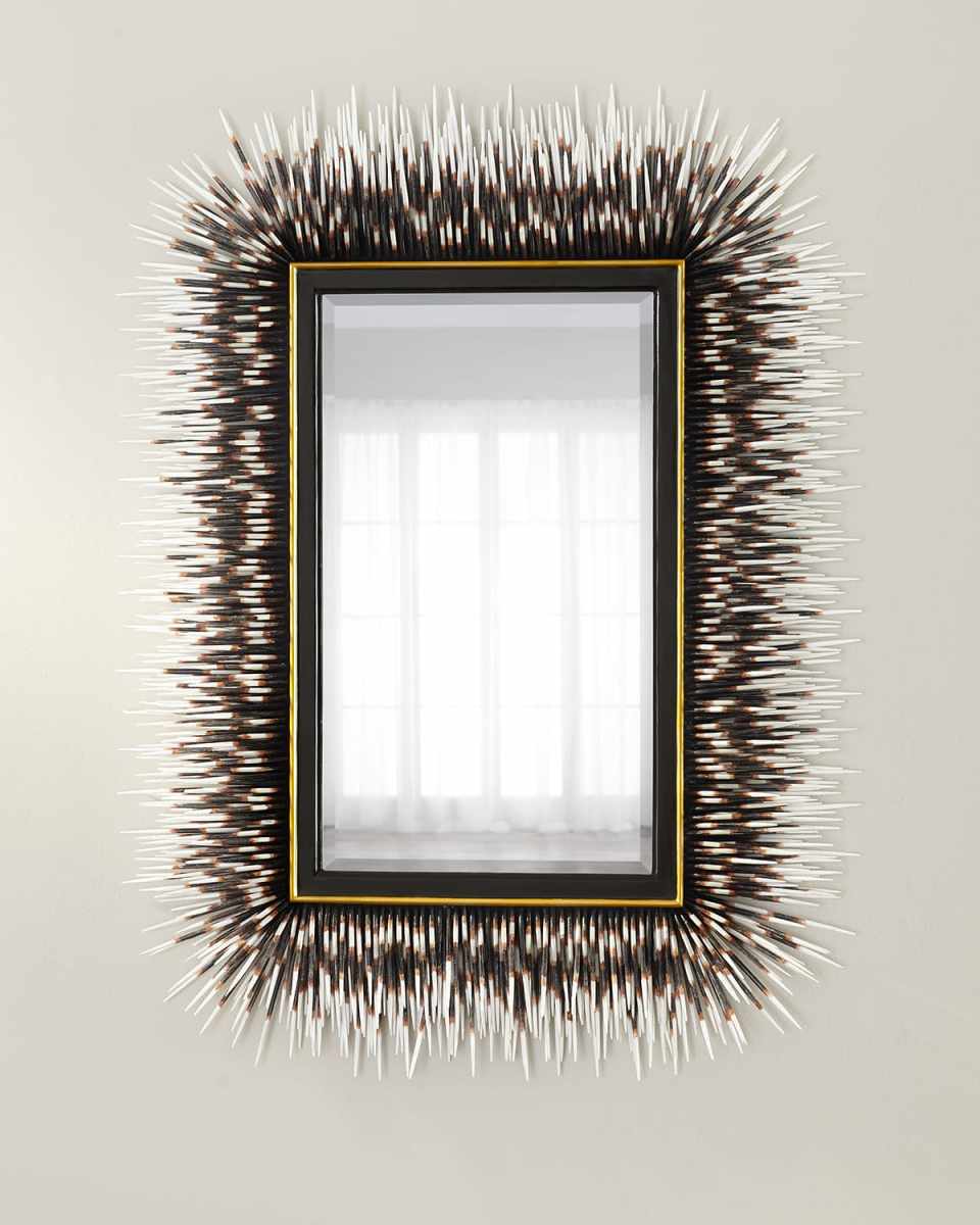 Porcupine Quill Rectangle Mirror