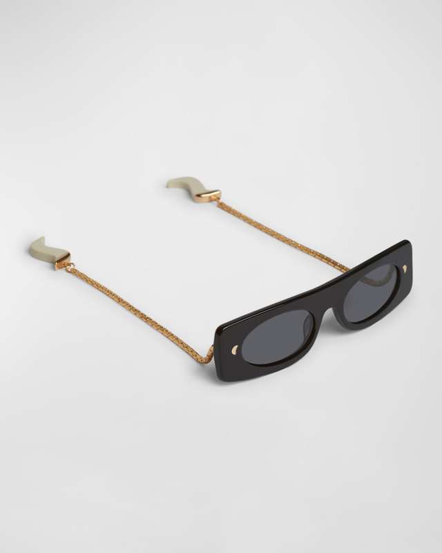 Gabri Acetate Rectangle Sunglasses