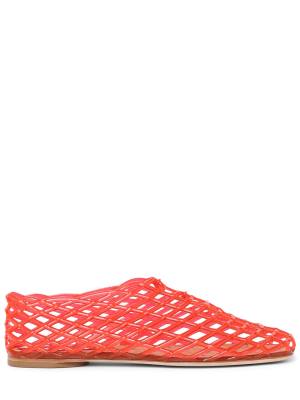 The Row Mara fishnet PVC ballet flats