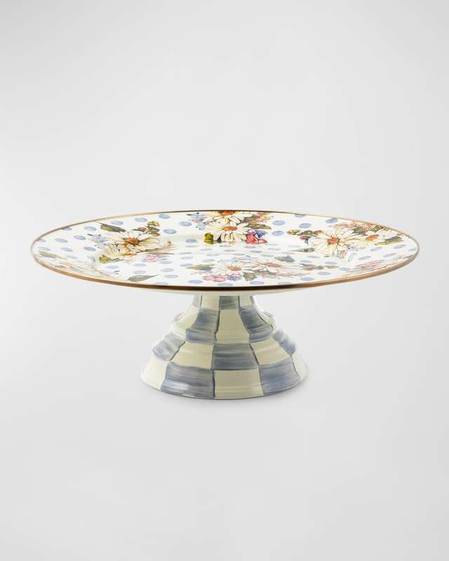 Wildflowers Enamel Large Pedestal Platter