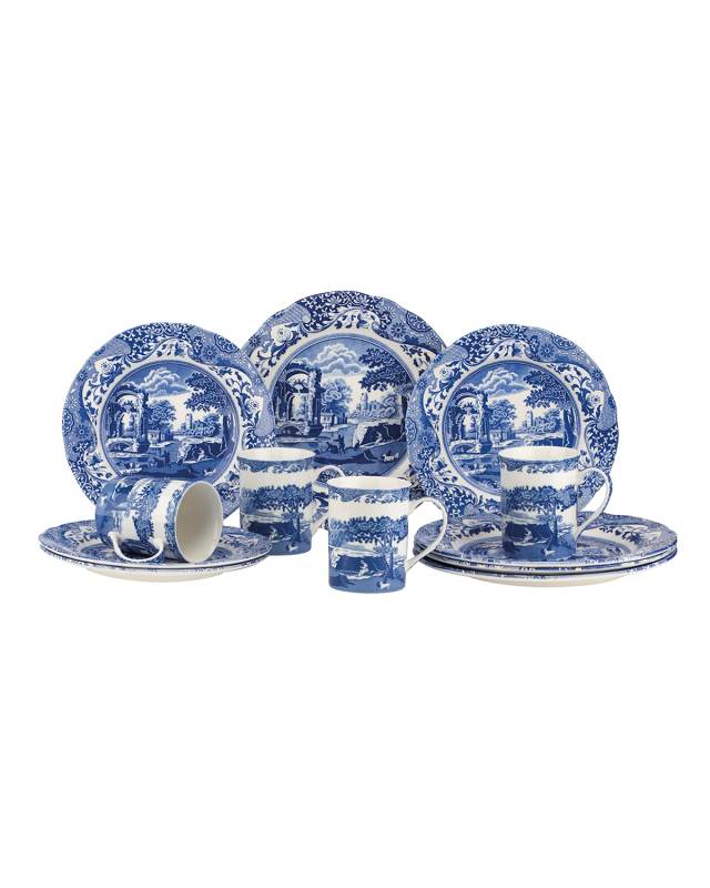 12-Piece Blue Italian Dinnerware Set