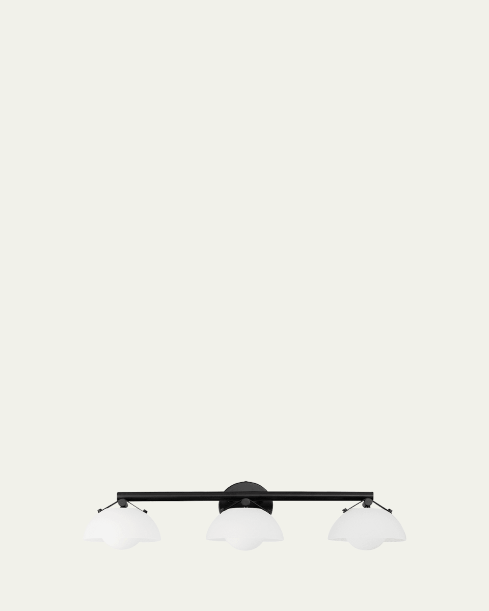 Mat Sanders design from Studio M Domain 3-Light Wall Sconce - Frost/Black