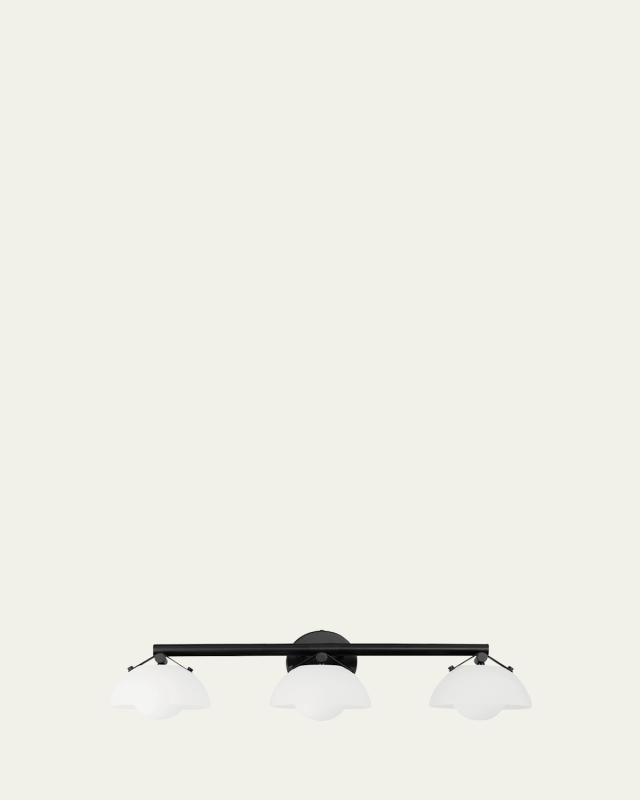 Mat Sanders design from Studio M Domain 3-Light Wall Sconce - Frost/Black