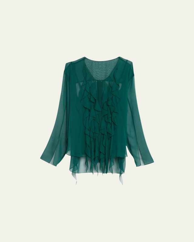 Ruffled Chiffon Blouse
