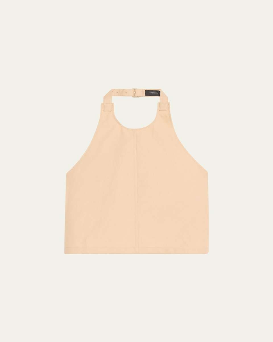 Drill Backless Halter Top
