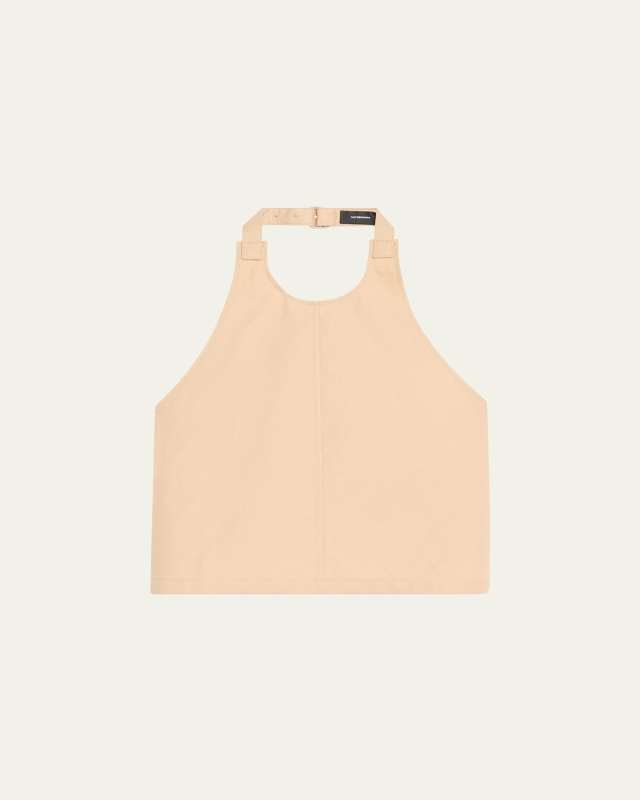 Drill Backless Halter Top