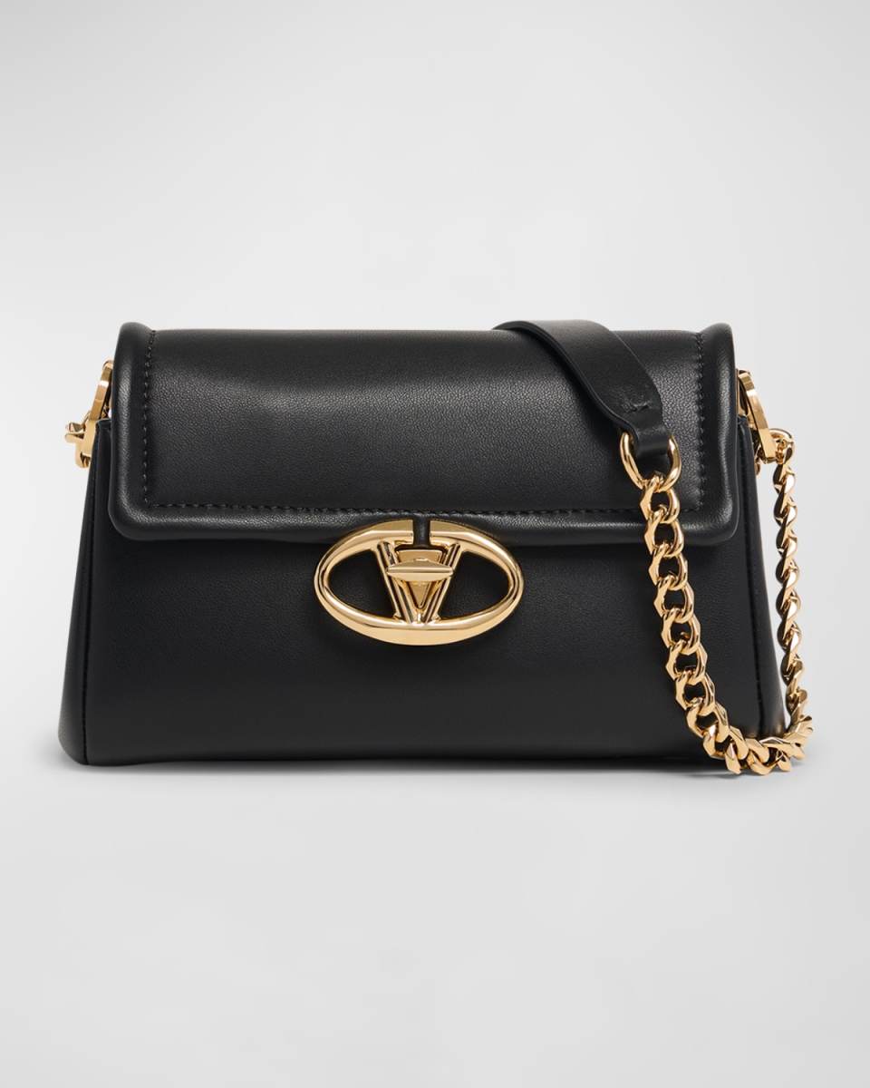 Small VLOGO Flap Leather Shoulder Bag