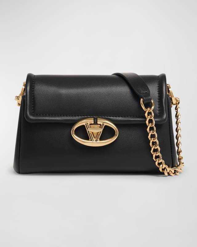 Small VLOGO Flap Leather Shoulder Bag