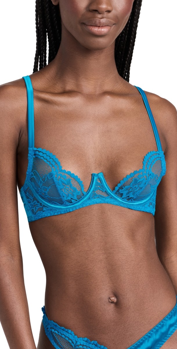 Coco de Mer Elise Plunge Bra Blue