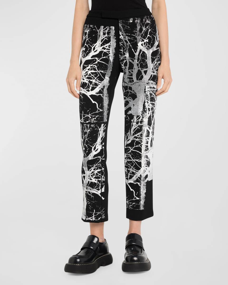 Midnight Forest Printed Narrow Trousers