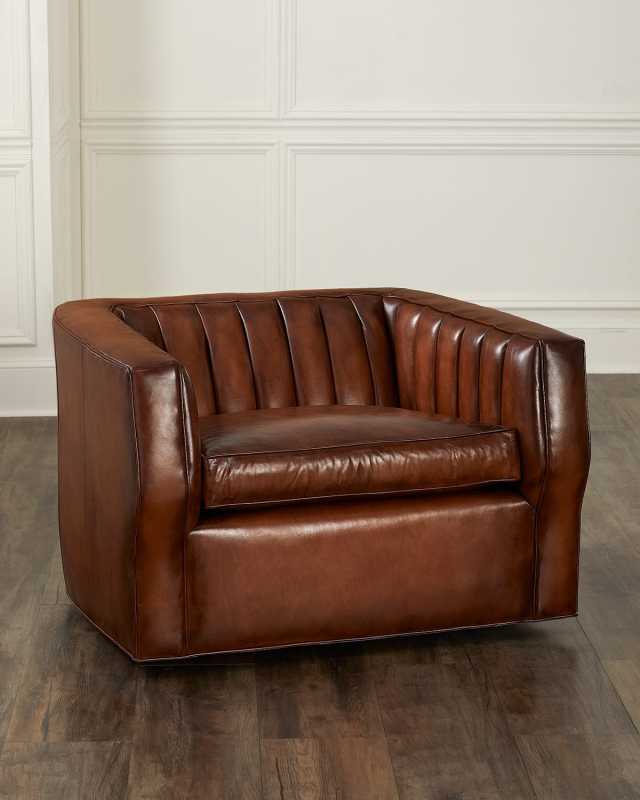 Bertram Leather Swivel Chair