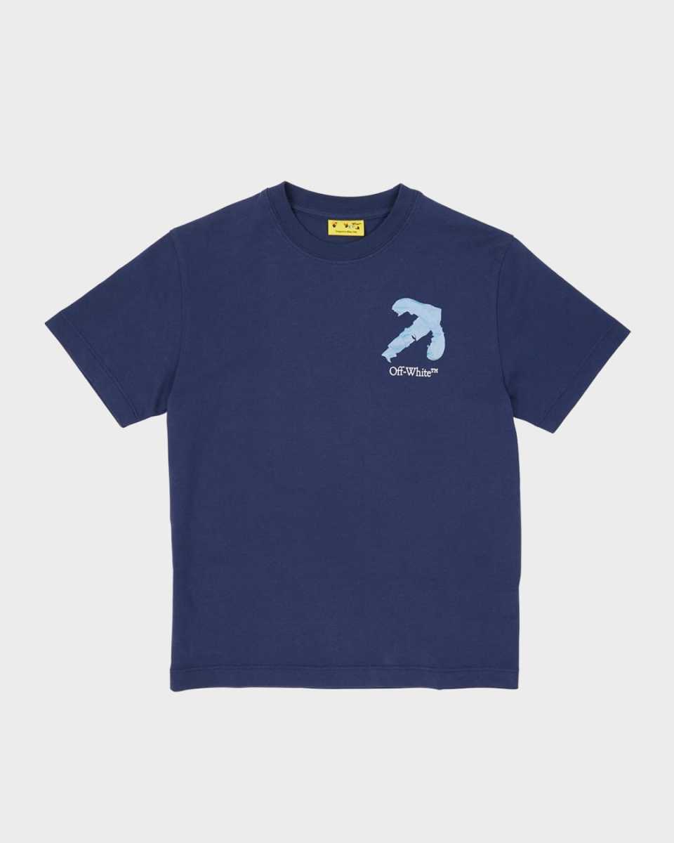 Boy's Acrylic Arrow Logo-Print T-Shirt, Size