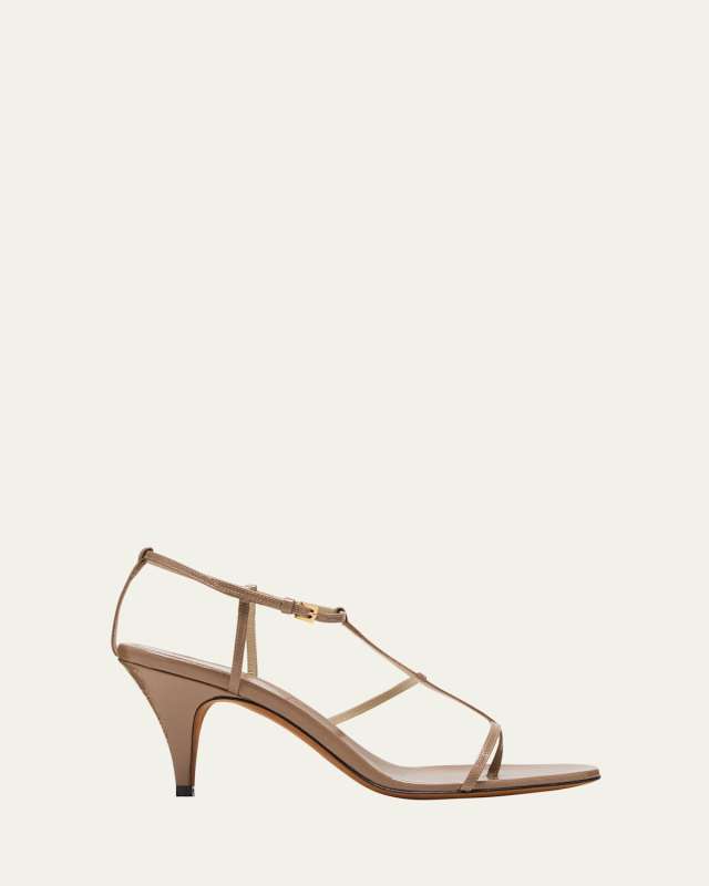 Jones Leather T-Strap Sandals